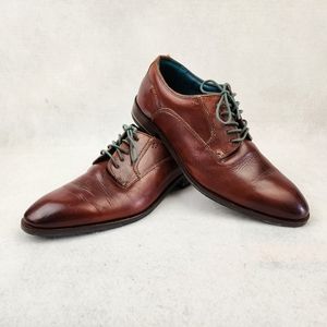 Ted Baker Parals Mens Size US 8 Brown Oxford Leather Shoes